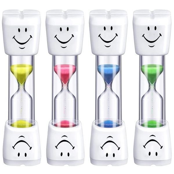 4 Pieces Brushing Timer Toothbrush Timer for children 3 Minute Sand Timer Hourglass Timer for Kids Classroom Kitchen Games Home Office Decoration