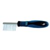 Chinoxia Face Comb with Comfort Grip, Ideal for Beard and Eye Area, Silver, 12 cm, Men with Beard