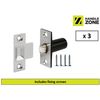 HANDLEZONE® 3 Pack Adjustable Roller Catch, Spring Loaded Ball Latch, for Internal Doors - Nickel Plated