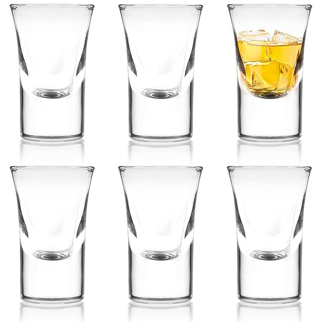 Set of 6 Shot Glasses 30ml 1oz Shot Glass Whiskey Shot Glass Tequila Small Bar Shot Glass Espresso Shot Glass Compact Shot Glass Set Mini Tequila Glass Little Cocarelo Shot Glass Kokaro Bomb Glass Tequila Ferris Wheel (6 pcs 30ml shot glass)