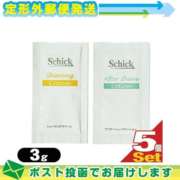 Schick Shaving Cream 3g x 5 Pack (Free combination of shaving cream and aftershave lotion) Mail order Japan Post Same day shipping