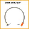 Partuto 19.7" Tire Inflator Hose Adapter M6 without Air Release Valve Replacement