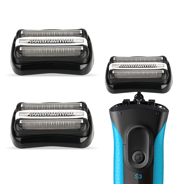 2Pack 32B Series 3 Electric Shaver Replacement Head Accessories for Braun S3 Foil & Cutter Razor Heads, Applicable for Braun S3 3040s 3010s 310s 3000s 3050cc 3080s 390cc Etc