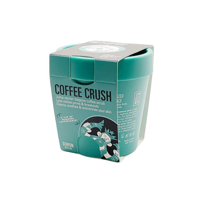 Siwon | Coffee Crush | Gesichtspeeling gegen Mitesser und Pickel-Gesichtspeeling mit Salicylsäure | Energiespender für den Morgen | Matteffekt | Tiefenreinigung, 200g