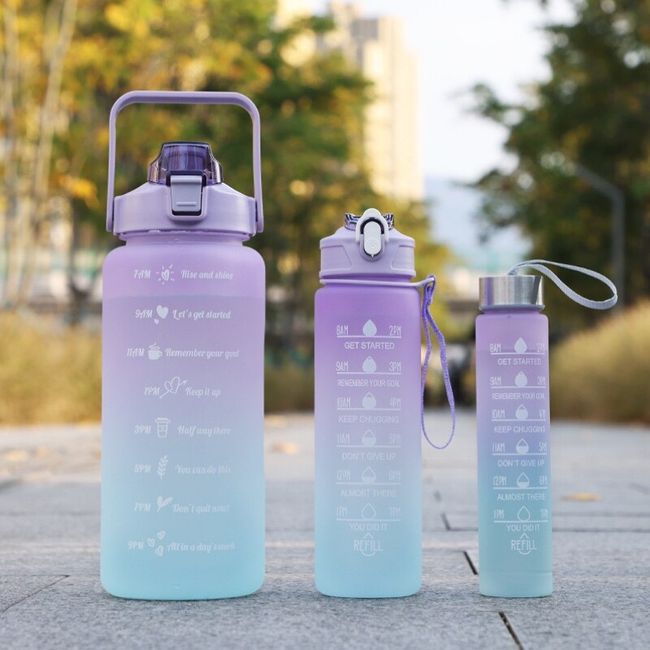 900ml Portable Water Bottle Motivational Sports Water Bottle With