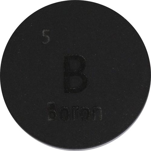 Boron (B) 24.26mm Metalalloid Disc for Collection or Experiments