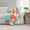 Lush Decor Layla Throw Blanket, 60 x 50, Orange & Blue