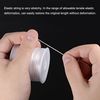sourcing map Elastic String Stretchy Cord Bracelet Thread Craft Wire Rope for Bracelets, Beading, DIY Making, White