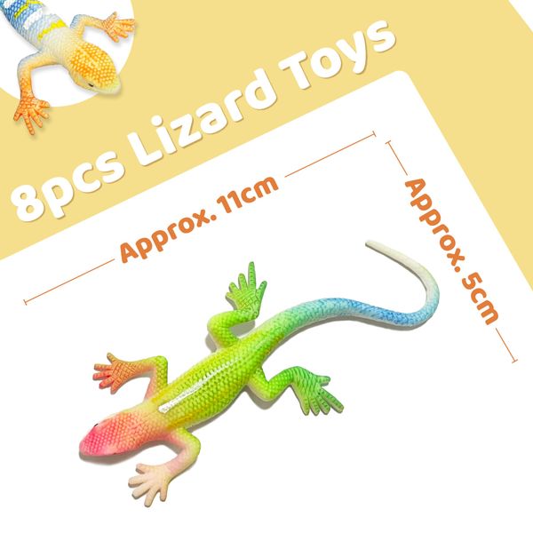 Lizard Series -16pcs Temperature Color Changing Bath Toys,Water Table Toy for Easter Egg Fillers,Goodie Bags Fillers,Themed Party,Classroom Rewards,Carnival Prize, for Kids 3+