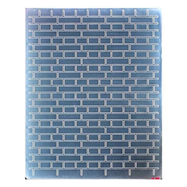 Kwan Crafts Brick Wall Plastic Embossing Folders for Card Making Scrapbooking and Other Paper Crafts, 12.1x15.2cm