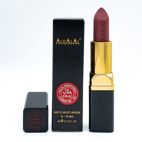 Halal MATTE VELVET LIPSTICK Long Lasting up to 16h Vegan and Cruelty-Free (AL-13-HINA)