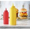 Sterling Ventures Plastic Squeezable Sauce Dispenser Coloured Squeeze Bottle 500ml (Red)