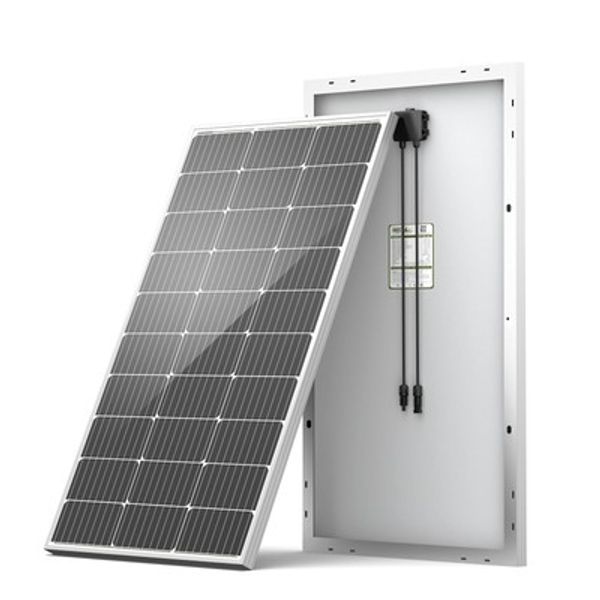 HQST 100 Watt 12V Monocrystalline Solar Panel with Solar Connectors High Effi...
