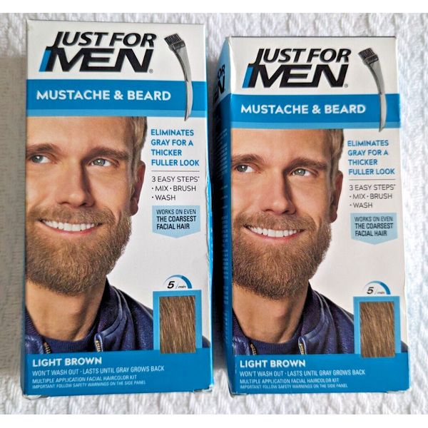 Just For Men Brush-In Color Gel Light Brown M-25 (2 Packs)