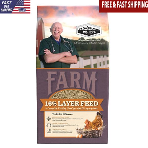 Poultry Pearls Layer Chicken Feed 30lb Nonmedicated Vitamins Minerals Prebiotics