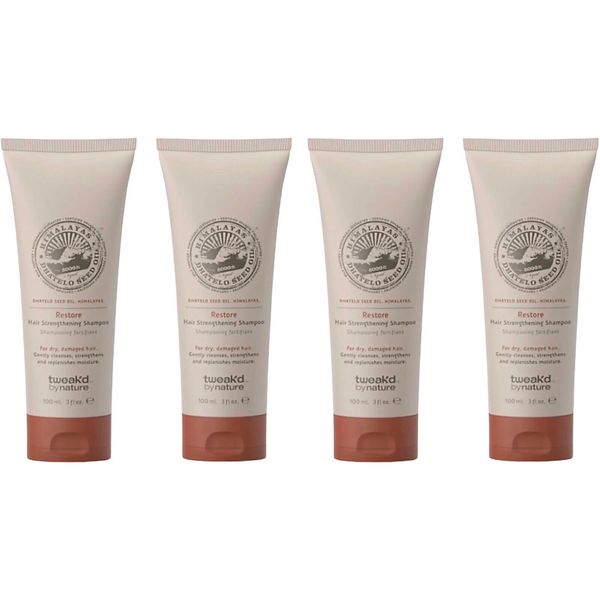 Tweak'd by Nature Dhatelo Oil Restore Hair Strengthen Shampoo 3 oz  4 TUBE PACK