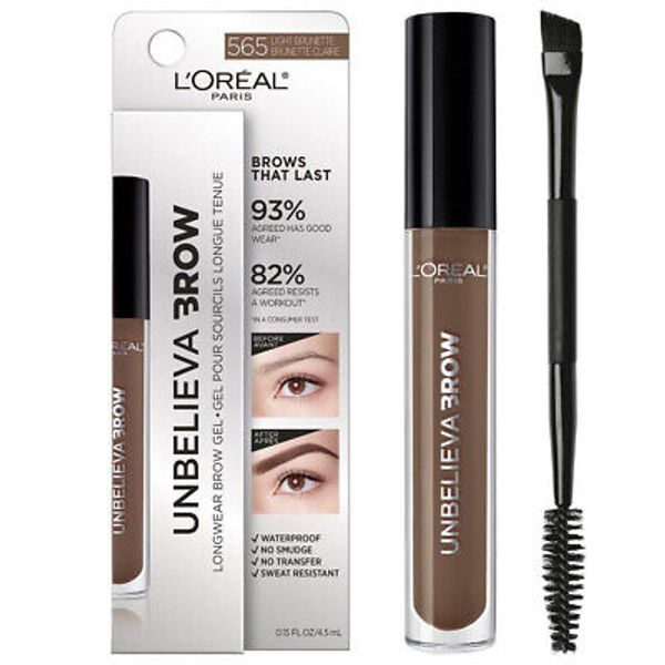 L'Oreal Paris Unbelieva-Brow Waterproof Brow Gel. Light Brunette [565]. 0.15 oz