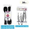Party Essentials Plastic Party Buffet Serving Utensils Kit, Spoons/Forks/Tong, 20-Piece, Black
