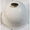 Large White Ceramic Plate with Dome Cover