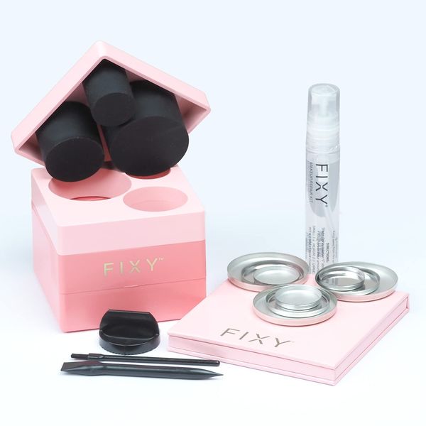 FIXY Makeup Repair Kit - Makeup Set with Eyeshadow Pressing Tool | Fix, Depot Blush & Highlighter | Magnetic Makeup Palette Empty with Mirror & Pans | Makeup Artist Must Haves