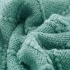 BOURINA Textured Solid Soft Sofa Throw Couch Cover Knitted Decorative Blanket, Turquoise, 127x152cm
