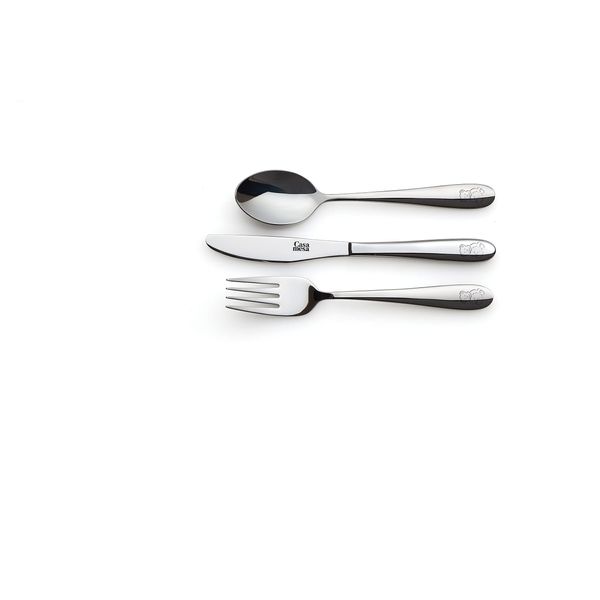 Casa Mesa 3 Piece Children's Set | Dinnerware, Tableware, Silverware Set Utensils | Stainless Steel