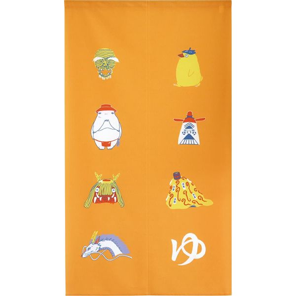 Noren Workshop Ghibli Spirited Away Goods Interior Sundries Tapestry Poster Noren Haku Kaonashi Yubaba Room Divider Blindfold Width 33.5 x Length 59.1 inches (85 x 150 cm) Aussho Yellow 99658