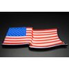 (1) AMERICAN FLAG ABS CHROME 3D CAR EMBLEM DECAL STICKER LOGO