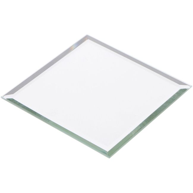 Plymor Square 3mm Beveled Glass Mirror, 3.5 inch x 3.5 inch (Pack of 6)