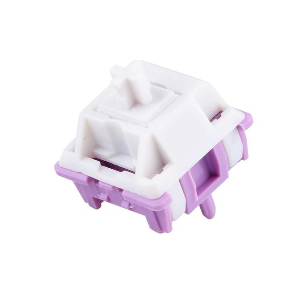 KiiBoom Tactile 54gf Taro Cream Milk Mechanical Switch Set, 5 Pin Keyboard Switch with POM Stem, Nylon/PC Housing, 35 Pieces for DIY Gaming Keyboard