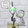 Talking LED Alien Message Straw
