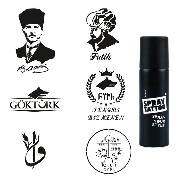 Çılgın Aşklar Spray Tattoo Geçici Dövme Yapma Seti Sprey Dövme Kiti