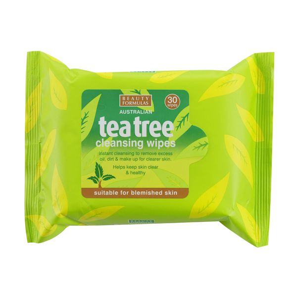 Beauty Formulas Australian Tea Tree Cleansing Wipes 30