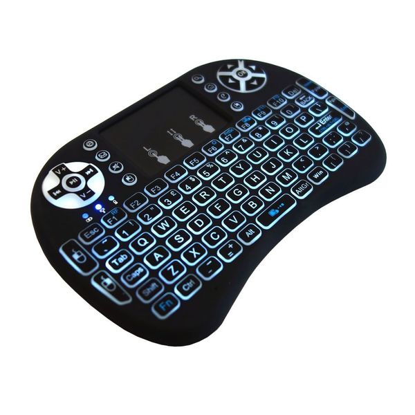 JUSTOP LED Backlit Mini Wireless Keyboard With Touchpad and Multimedia Keys for Android TV Box HTPC PS3 XBOX360 Smart Phone Tablet Mac Linux Windows OS