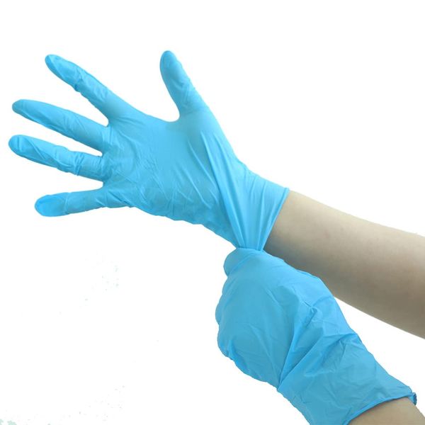 Yamazen YZ-NG S (BL) Nitrile Gloves, 1 Box (100 Pieces), Powder Free, Powder Free, Food Sanitation Law Compliant, For Left and Right Use, Elastic, Strength, Disposable Gloves, Small, Blue