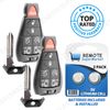 2pc Replacement Remote Start Key Fob Entry For 2016 Chrysler Town & Country