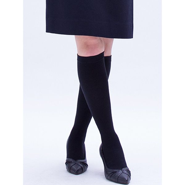 Free Fit, Large Size, Loose Compression High Socks, 3L, 4L, 5L, 6L, 7L, 8L, Made in Japan, Black