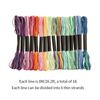 16Pcs Multicolor Embroidery Thread Polyester Gradient Embroidery Thread Cross Stitch Floss for DIY Knitting Sewing Project