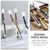 ARTIBETTER 1 Set of 4 Pcs Extra Soft Toothbrushes, Manual Toothbrushes for Adult, Manual Silicone Tooth Brushes for Women Men (Assorted Color)