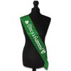 St Patrick's Day Sash - Green with Silver Text - Irish Drinks Sash