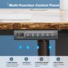 55" Rust Brown Modern Height Adjustable Electric Standing Desk Home Office Table