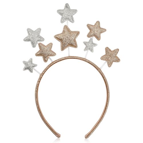 Beaupretty Glitter Star Headband Five-pointed Star Headband Bridal Hair Hoop Party Star Headpiece for Christmas Holiday Festival Birthday Party