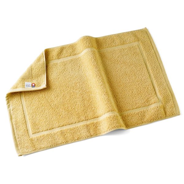 oruta Imabari Bath Mat, Certified Hotel Air, Imabari Towel, Made in Japan, Thick, Washable, Toweling Fabric, Absorbent, Quick Drying, 100% Cotton (Mustard)