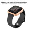 【3 Pack】 Cases compatible with Fitbit Versa 2 Screen Protector, Hard PC Plated Full Coverage Screen Bumper Full Sensitive Cover for Versa 2 Only （Black+Rose gold+Clear）