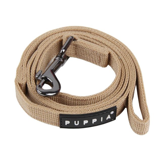 PUPPIA Two Tone Dog Lead Strong Durable Comfortable Grip Walking Training Leash for Small & Medium Dog, Beige, Large