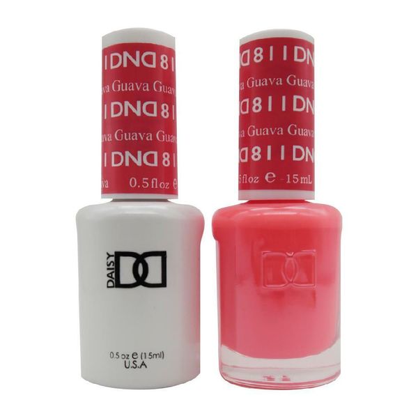 DND DUO GEL NAIL POLISH - GEL & LACQUER SET - 811 GUAVA