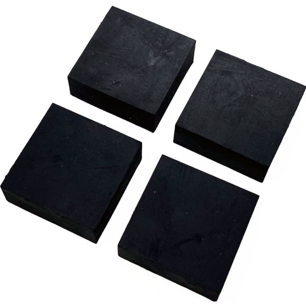 [Outlet Product] Rubber Plate, 2.0 inches (5 cm), Square, Anti-Slip, Cushioning Material, Scratch Resistant, Protection, Furniture (0.8 inch (20 mm) Thick, Set of 4