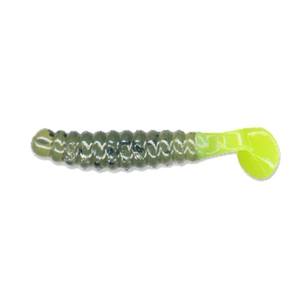 Slider Crappie/Panfish Grub Lure, 1-1/2-Inch, Watermelon/Chartreuse