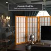 2 Ft. Short Desktop Window Pane Shoji Screen - Honey - 3 Panels