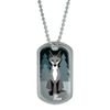 GRAPHICS & MORE Geometric Winter Fox Military Dog Tag Keychain